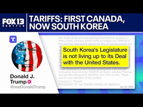 Trump US tariff tensions escalate against South Korea | FOX 13 Seattle