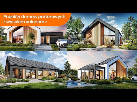 Wyjątkowa kolekcja! Projekty Domów parterowych z wysokim salonem - ARCHON+ Projekty Domów