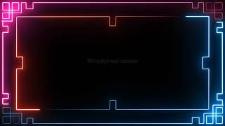 neon animated frame template loop, neon background effect overlay, Neon animation border background