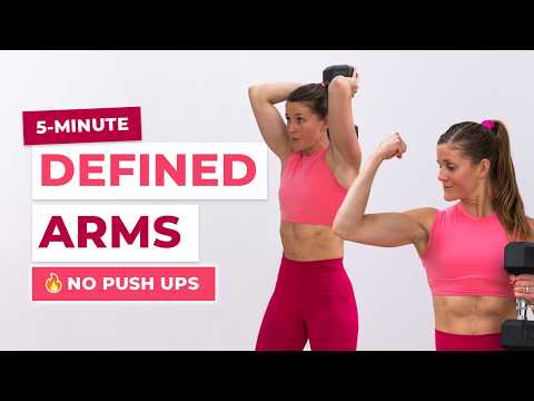 5-Minute Arm Workout with Weights (All Standing, No Repeat)
