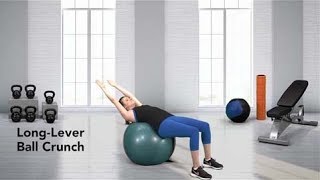 Long-Lever Ball Crunch exercise video thumbnail