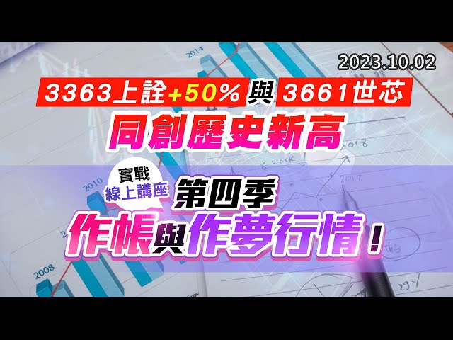 20231002《股市最錢線》#高閔漳 ” 3363上詮+50%與3661世芯，同創歷史新高”” 實戰線上講座，第四季作帳與作夢行情 ”