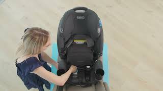 How to install the Graco® 4Ever® DLX Grad in rear-facing mode using Lower Anchor attachment