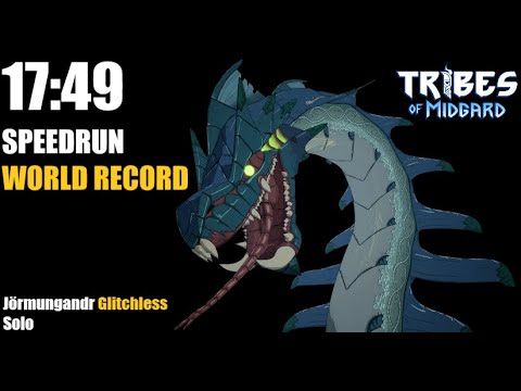 Tribes of Midgard WORLD RECORD Speedrun - Jormungandr Solo 17m49s