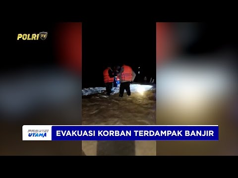 POLSEK BANDAR NEGERI SUOH LAMPUNG BARAT EVAKUASI WARGA HINGGA TENGAH MALAM