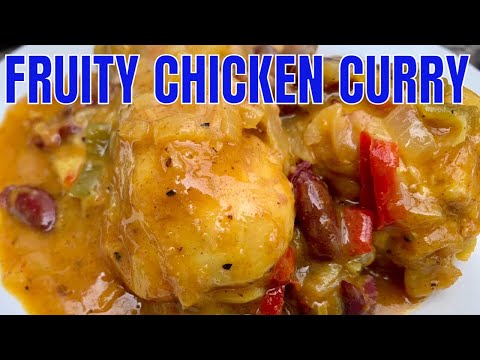 How to make fruity curried chicken/ fruity curry chicken recipe/ easy fruity chicken curry