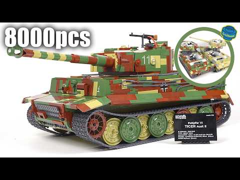 NEW 8000 pcs Tiger I 1:12 - Full Comparison - COBI 2807 (Speed Build Review)