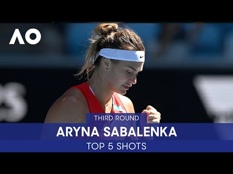 Aryna Sabalenka | Top 5 Shots (3R) | Australian Open 2022