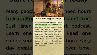 Start Your English Today 🌿 | 80-Second Motivation #learnenglish #dailyenglish