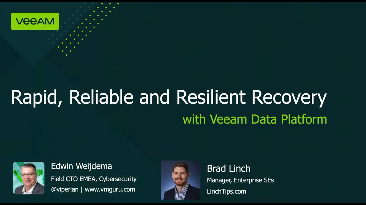 Rapid, Reliable and Resilient Recovery with Veeam Data Platform video
