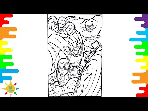 THE AVENGERS Coloring Page|Super Hero Adventures Coloring Page|Mendum-Beyond/feat. Omri/NCS Release