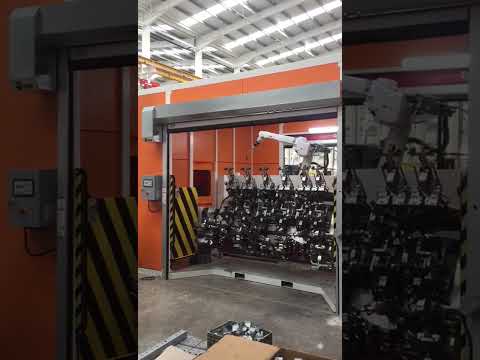 robot front door with UV protection window designed for industrial automation and robotic production areas