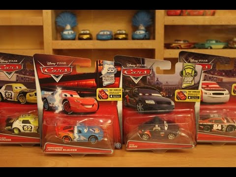 Mattel Disney Cars 2016 Case B Otto Bonn Transforming McQueen Claude Scruggs Davey Apex Video