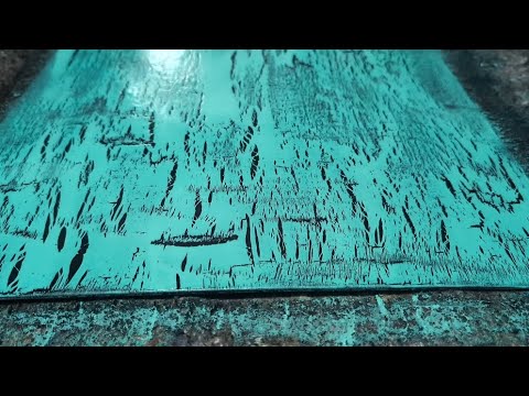 | Krakelieren mit Acrylfarbe und Krakelierlack auf Malkarton | Anleitung |