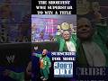 The SHORTEST wrestler to win a SINGLES TITLE in WWE (Hornswoggle and the Cruiserweight Championship)