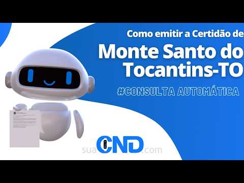 Como emitir a certidão negativa de Monte Santo do Tocantins-TO  em apenas 2 minuto! :)