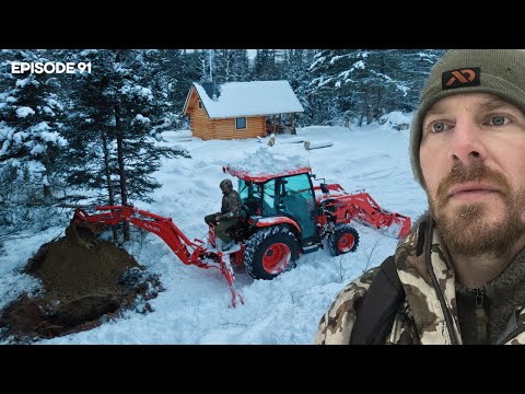 -30º Snow Storm: Fixing Sauna Error, Rustic Outhouse |EP91| Log Cabin Build on Off-Grid Homestead