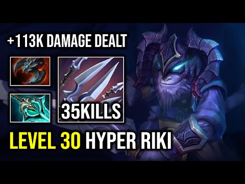 LEVEL 30 Hyper Late Game +113K Total Damage Riki Vs Ex Machina Sven Dota 2