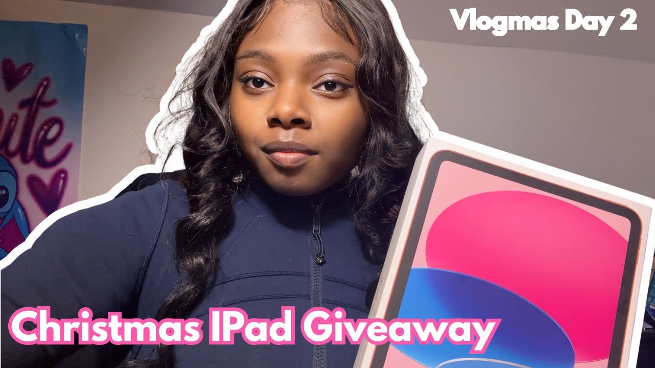 Christmas PINK IPAD GIVEAWAY !  (Vlogmas Day 2)
