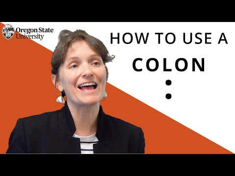 "How to Use a Colon": Oregon State Guide to Grammar