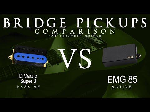 DiMarzio SUPER 3 vs EMG 85 - Bridge Guitar Pickup Comparison Tone Demo