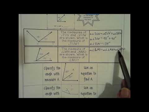 Lesson 76 Part 1: Identifying and Solving Addition Problems Involving Composite Angles