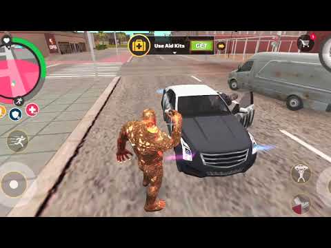 Rope Hero Vice Town (stone giant Fight Police Robot l military army 🪖 vs Dano fight _ HD video