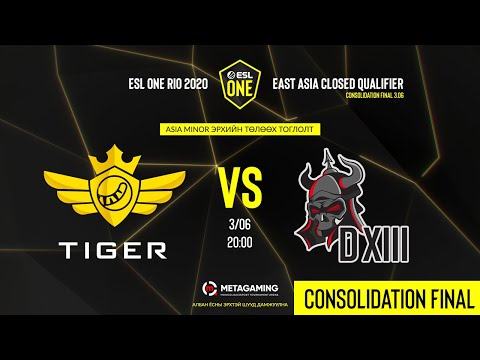 ESL One Rio 2020 | East Asia Closed Qualifier | D13 vs Tiger | MN