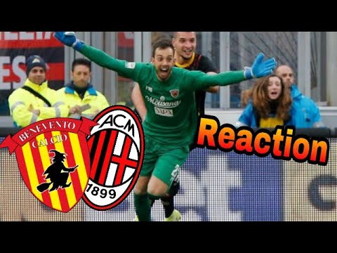 GOL DI BRIGNONI (PORTIERE) BENEVENTO-MILAN - REACTION TIFOSI