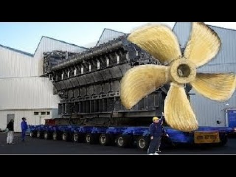 Big Biggest Mega Machines Diesel Engine Industrial, Hypnotic Video Latest Propeller Manufa