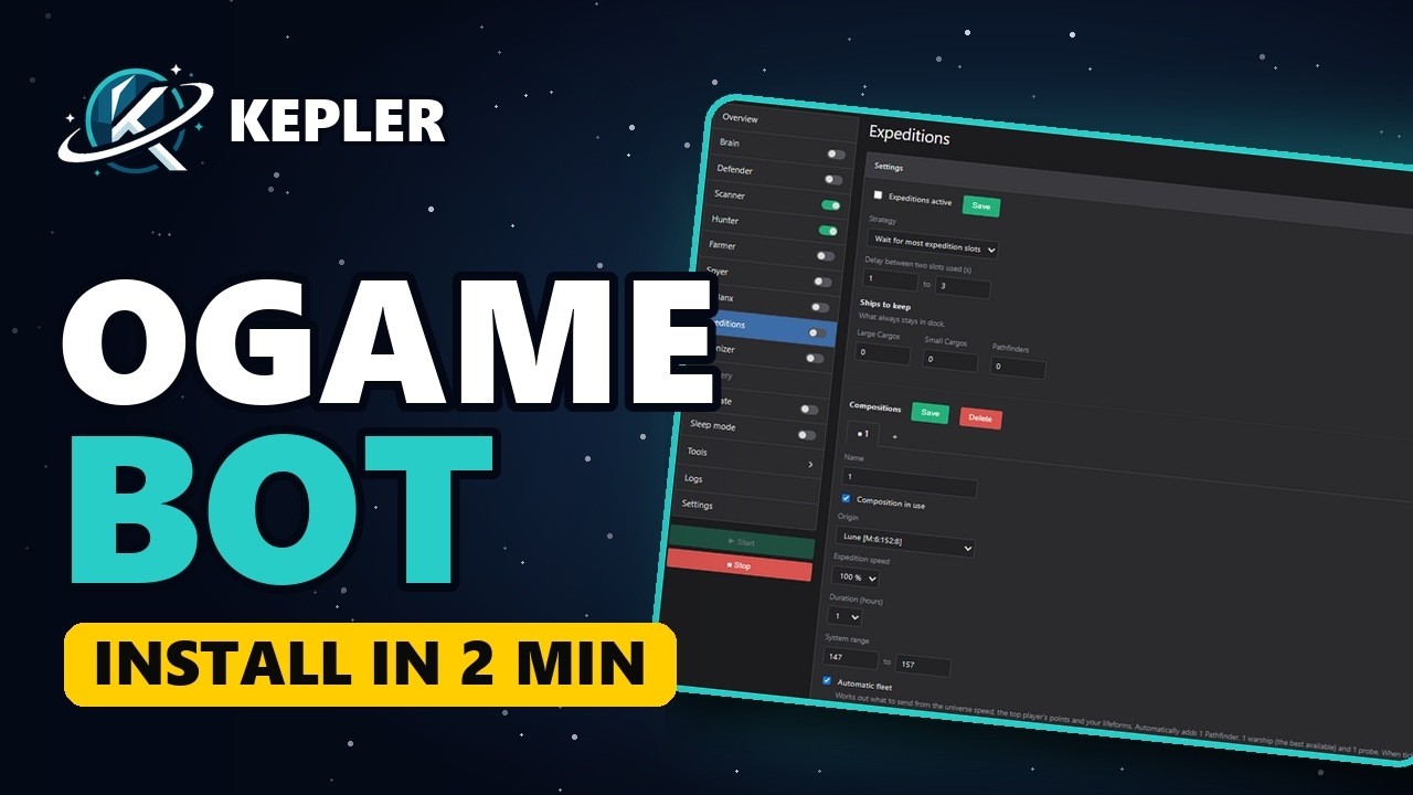 Install Kepler and start your first bot in 2 minutes