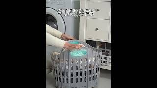 Skladací kôš na bielizeň šedý, menší