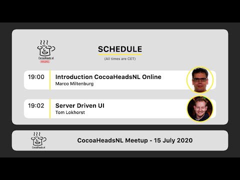 CocoaHeadsNL Online Meetup, 15 July 2020 thumbnail