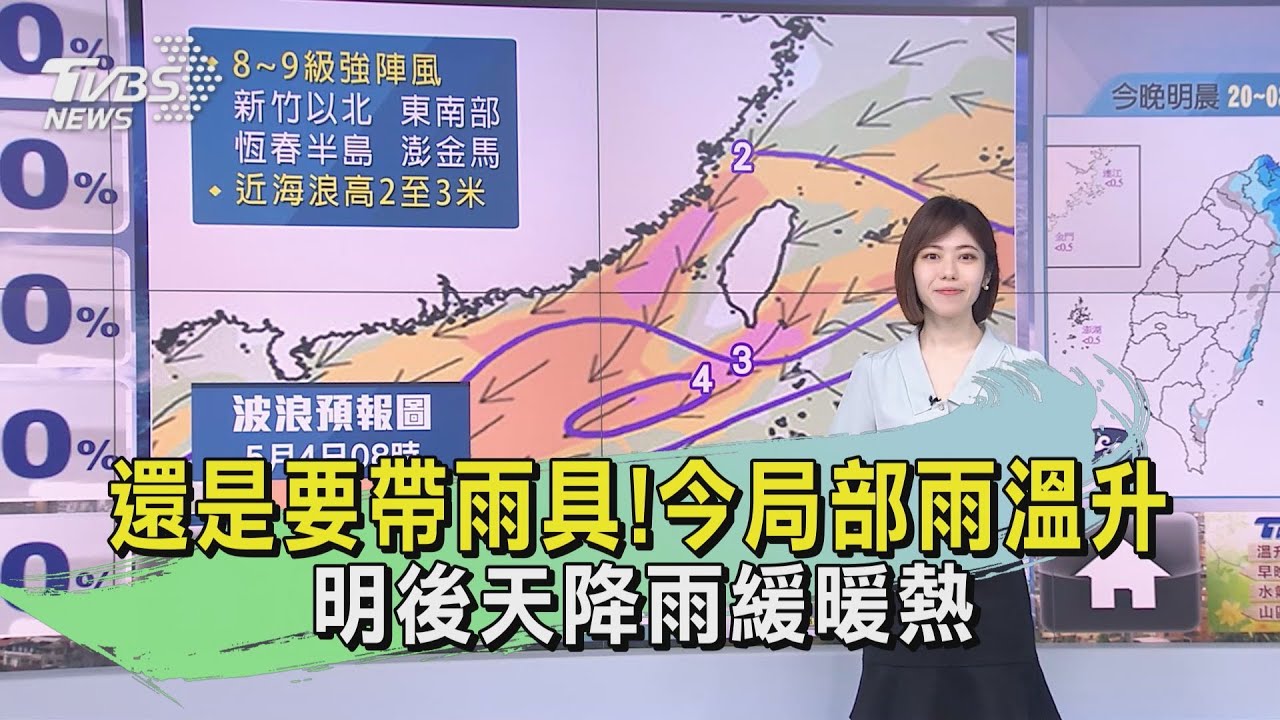還是要帶雨具！今局部雨溫升　明後天降雨緩暖熱
