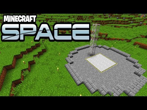 The first rocket launch pad! - Minecraft SPACE #12