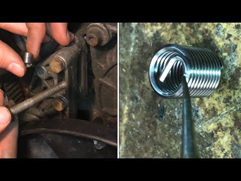Installing “heli coil” to fix STRIPPED THREADS (fix a thread, re-thread, threaded insert, recoil)