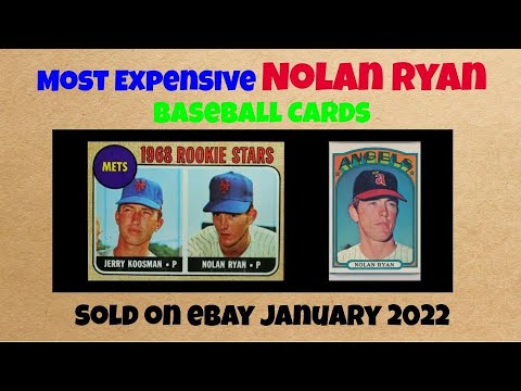 Most Expensive eBay Sales Nolan Ryan Baseball Cards  - January 2022