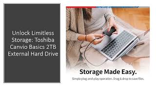 Unlock Limitless Storage: Toshiba Canvio Basics 2TB External Hard Drive