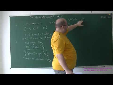 34. Rezolvare probleme Concurs Matematica Alexandru Myller ed. a XV-a 2018