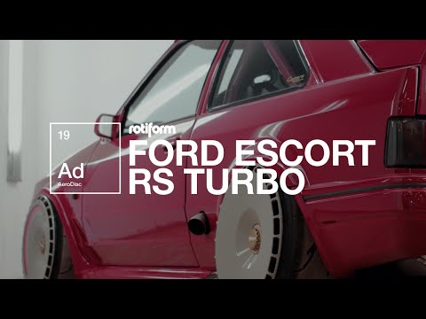 Rotiform AeroDisc on RSE Wheels | Rubystone Red Ford Escort RS Turbo | 4K