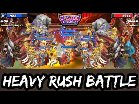 Most Biggest Troops Heavy Rush Fight! Castle Crush 