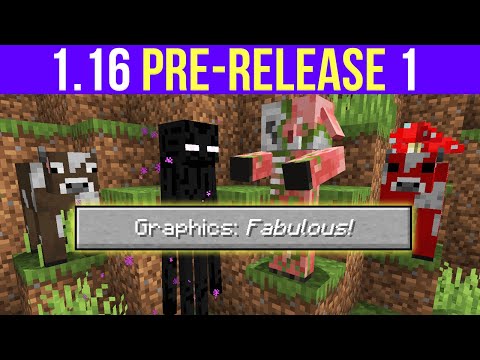 Minecraft 1.16 Pre-Release 1 "Fabulous" Graphics, Data Pack Dimensions & Neutral Mob Changes