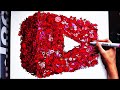 I Spent 24 Hours drawing the YouTube Logo