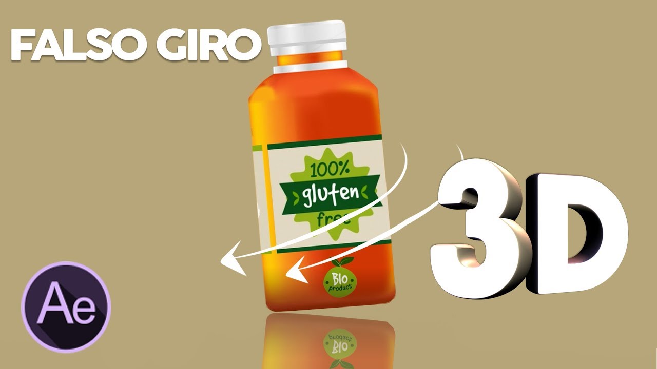 After Effects Animación FALSO Giro 3D Tutorial