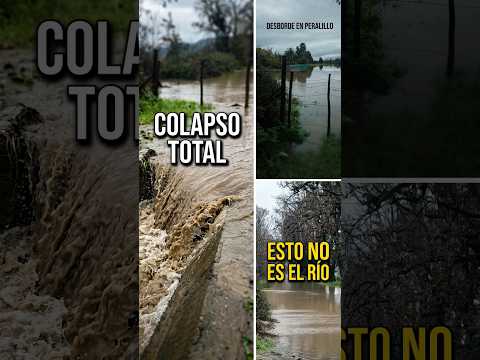Laderas del rio Mataquito sector Peralillo Hualañe desbordes de canales #lluvia