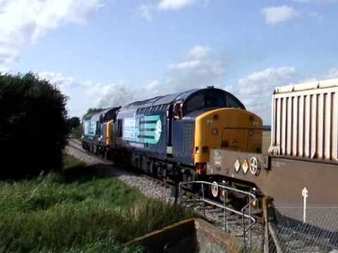 37603 + 37601 on 6M95 at Snargate Crossing, 23/07/09