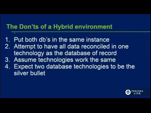 Do s and Dont s of the modern hybrid mongoDB MySQL environment