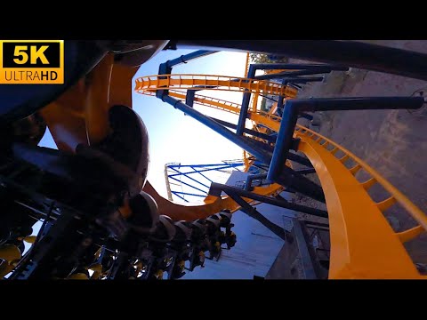 Back row point of view footage of Batman The Ride
