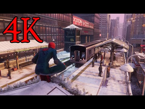 SpiderMan-Miles Morales "Harlem Trains Out Of Service" | 4K