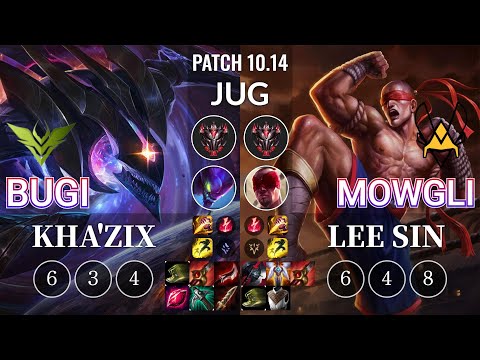 V3 Bugi Kha'Zix vs VIT Mowgli Lee Sin Jungle - KR Patch 10.14
